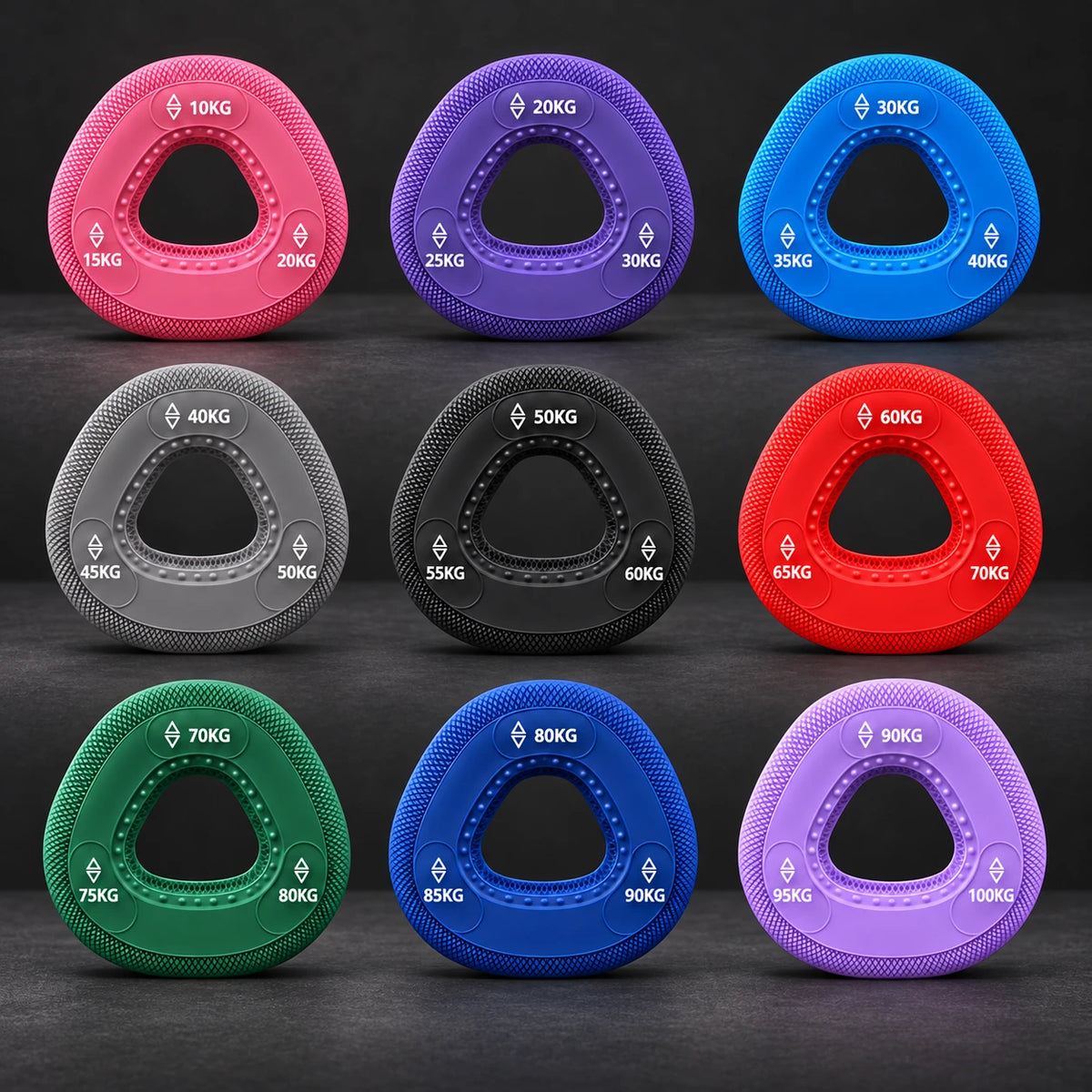 GRIPLR Ultimate: all 9 rings, 10–100 kg.